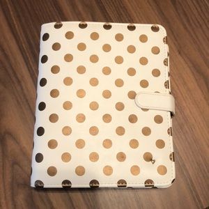 Franklin Planner Leather Gold Dots Binder